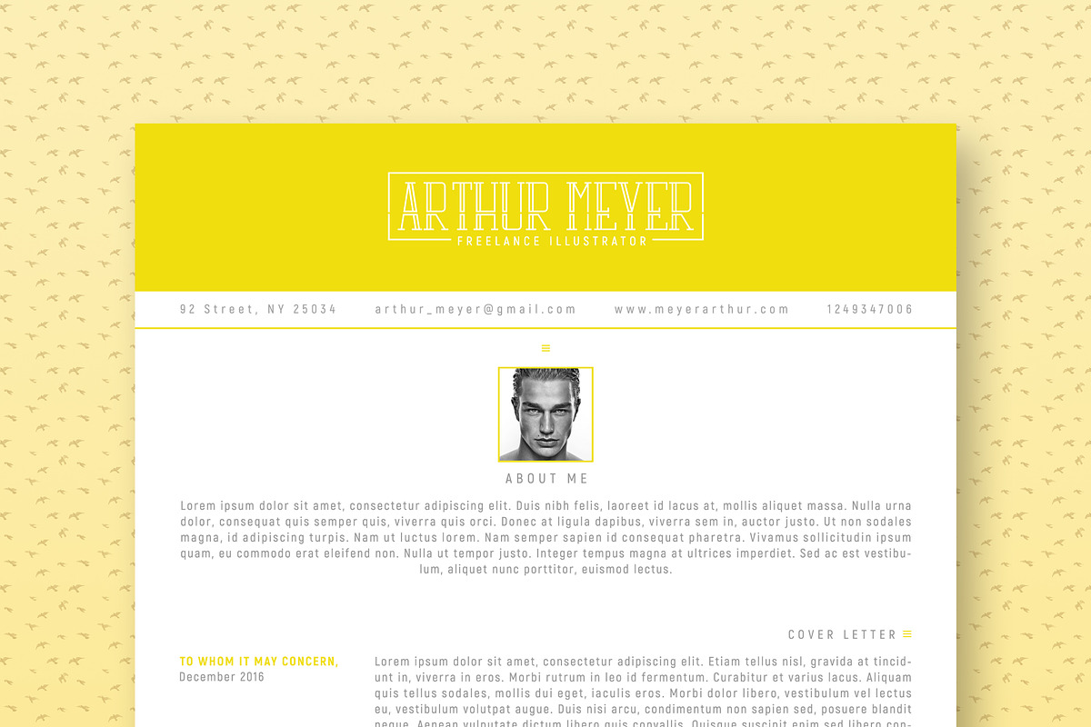 Stylish Resume / CV Template, a Resume Template by The Path (Photo 4 of 4)
