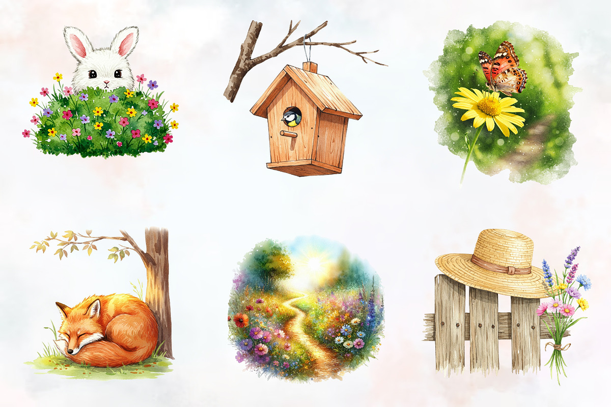 Summer Nature Walk Clipart, an Illustration by RobertsArt (Photo 4 of 7)