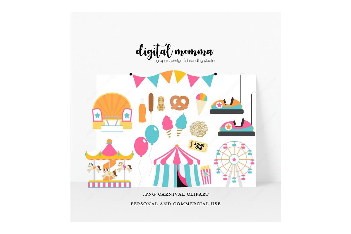 Carnival Fun Clipart, a Food Illustration by Digital Momma