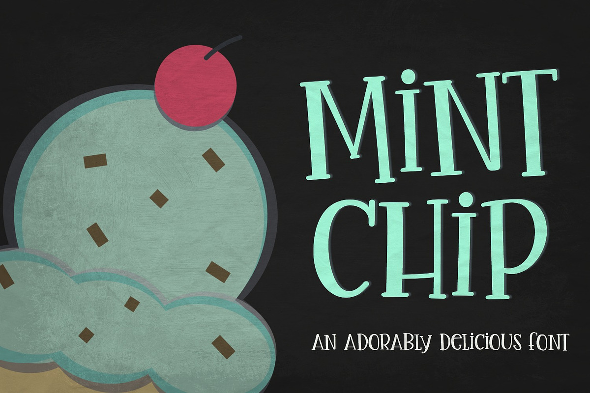 Mint Chip Font + Vectors preview 2