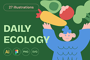 Eco-friendly Illustrations, a Person Illustration by Somewhat Brilliant (Thumbnail 1 of 8)