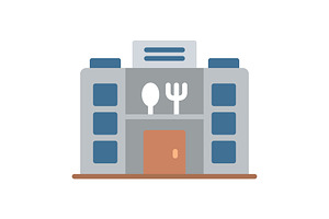 Restaurant Flat Icon, a Duotone Icon by Pexelpy
