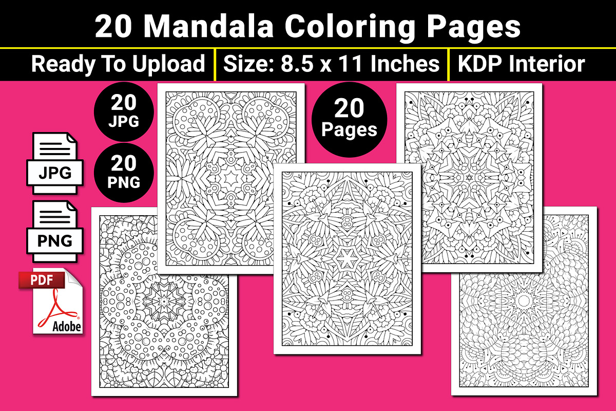 Mandala Coloring Book Pages, a Pattern Graphic by mirajeee (Photo 2 of 4)