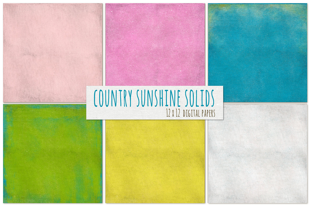 Country Sunshine Solid Digital Paper preview 3