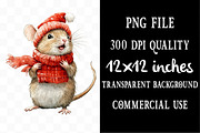 Cute Christmas Rat Sublimation, an Illustration by Designking (Thumbnail 4 of 5)