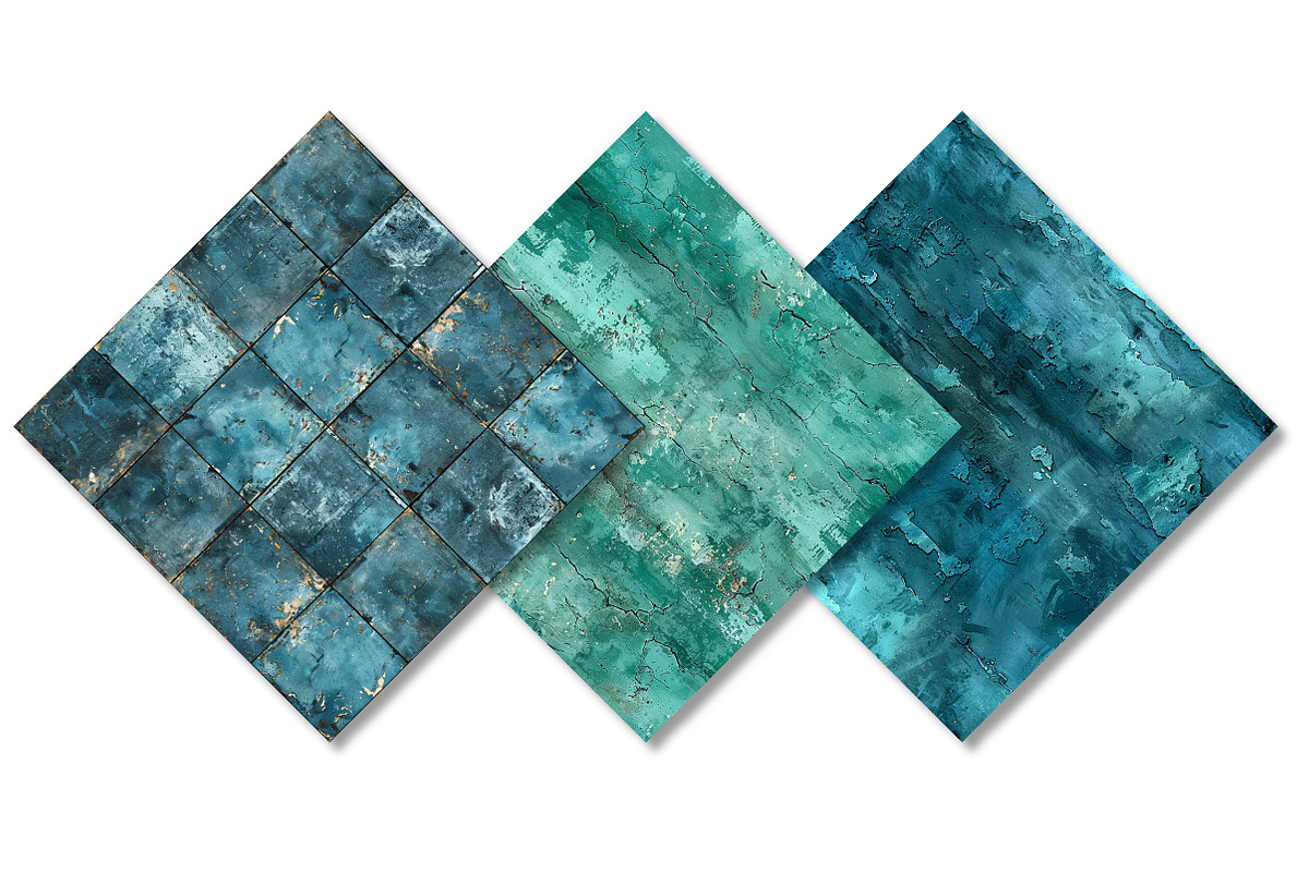 Teal Grunge Seamless Patterns, a Pattern Graphic by Canvas Craft (Photo 9 of 9)