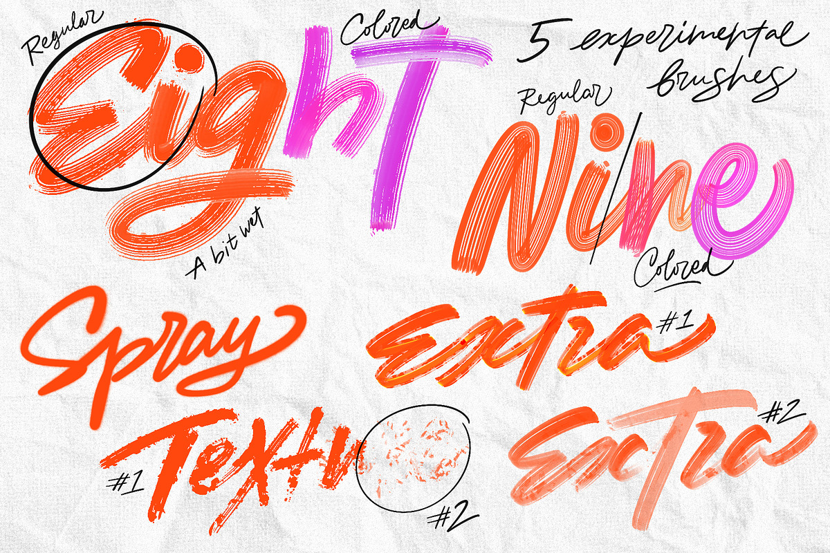 Brush pack for Procreate lettering, a Brush Add-On by Oster Oleg (Photo 4 of 8)