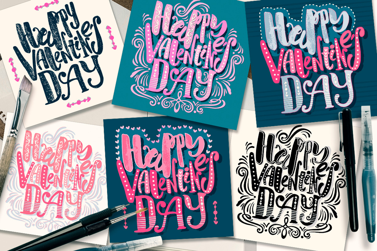 Happy Valentines Daycards, a Texture Illustration by Seamless and more stuff