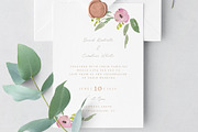 Floral Wedding Invitation Suite, a Stationery Template by By Stephanie Design (Thumbnail 2 of 6)