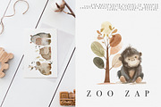 watercolor zoo animal clipart bundle, an Animal Illustration by Pink Studio Art (Thumbnail 9 of 9)