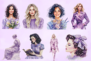 Soft Lavender Spring Clipart, an Illustration by NadiaTheronArt (Thumbnail 3 of 5)