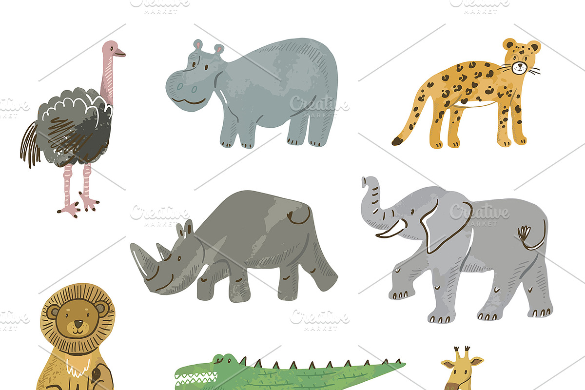 Cute Safari Animals Clipart, an Animal Illustration by GooseFrol (Photo 14 of 14)