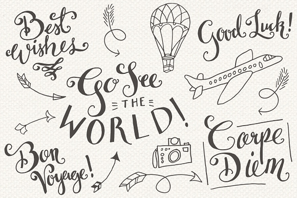 Travel Overlays - Vector & PSD preview 6