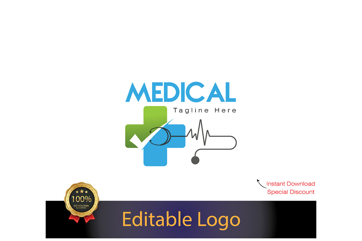 Health Care Logo Design Template, a Branding & Logo Template by YUDesignStore (Photo 1 of 6)