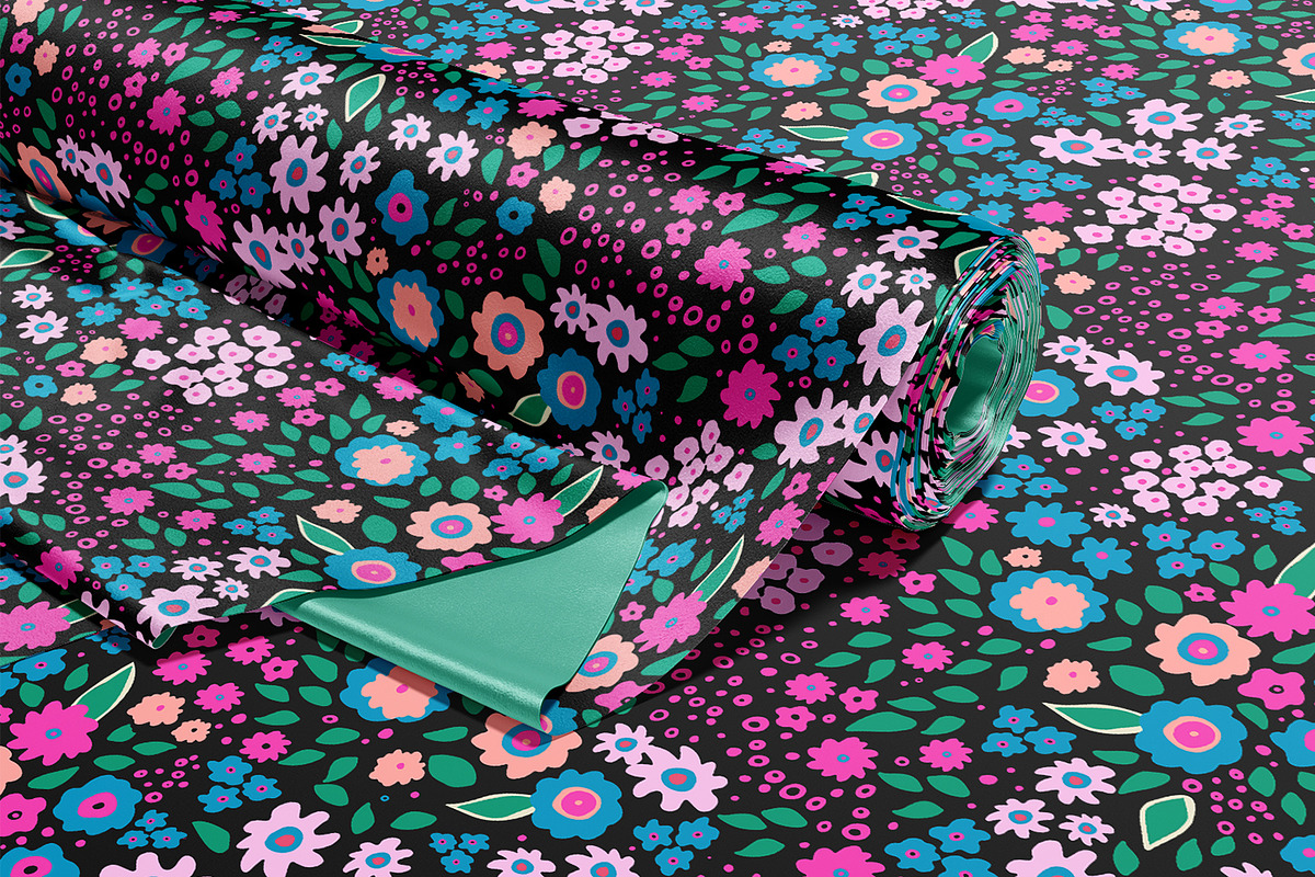 Girly Flowers | Vector Print, a Pattern Graphic by MalyskaStudio (Photo 3 of 7)
