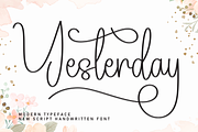 Yesterday | Script Font, a Handwritten Font by Scratchones (Thumbnail 1 of 9)