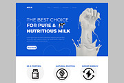 Milk Product Landing Page, an UI Kit Template by CreativeShaper (Thumbnail 2 of 6)