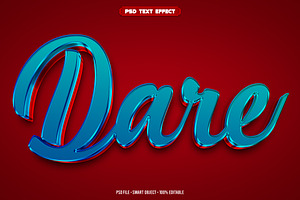 Dare 3D editable text effect, a Layer Style Add-On by Hello Muh