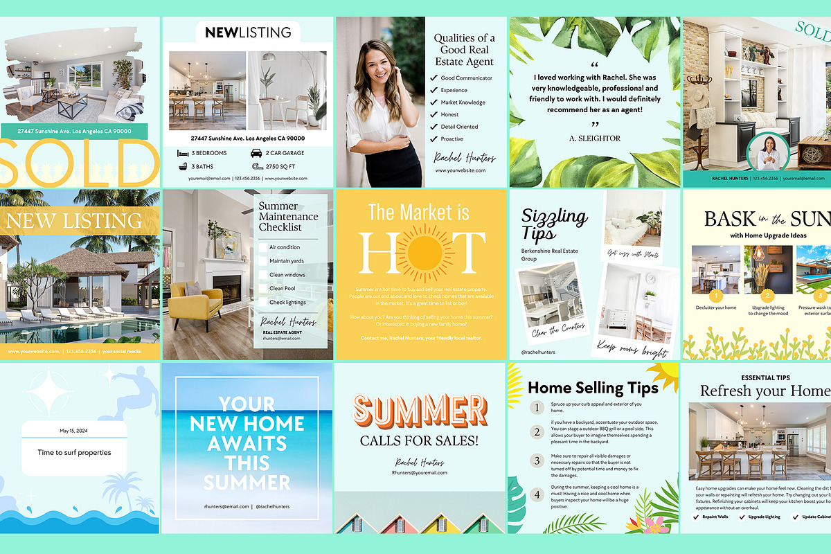 Summer Real Estate Insta Templates, a Social Media Template by Spark Design (Photo 2 of 3)