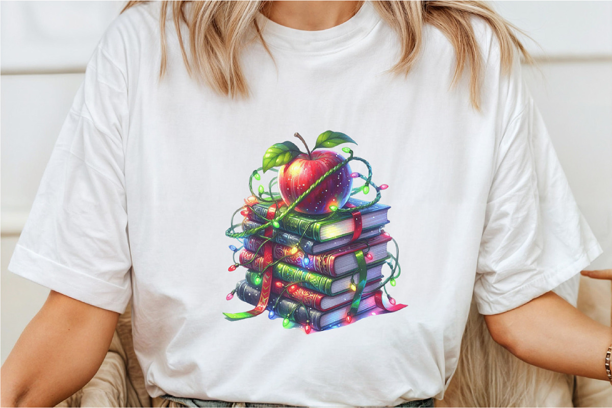 Christmas Books With Apple Clipart, a Seasonal Illustration by Rose Art (Photo 5 of 7)