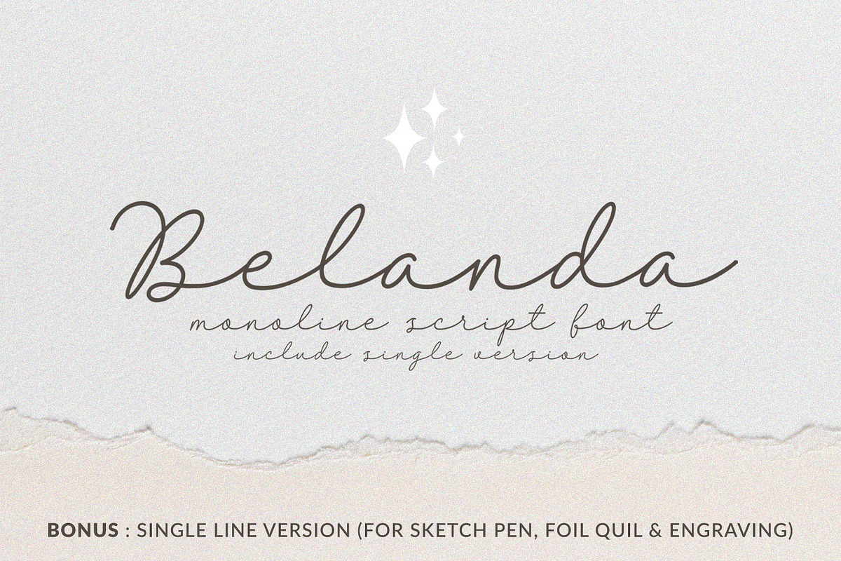 Belanda - Monoline & Singleline font, a Script Font by Subectype Studio (Photo 1 of 9)