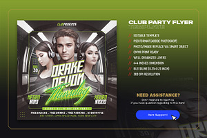 Night Club Party Square Flyer