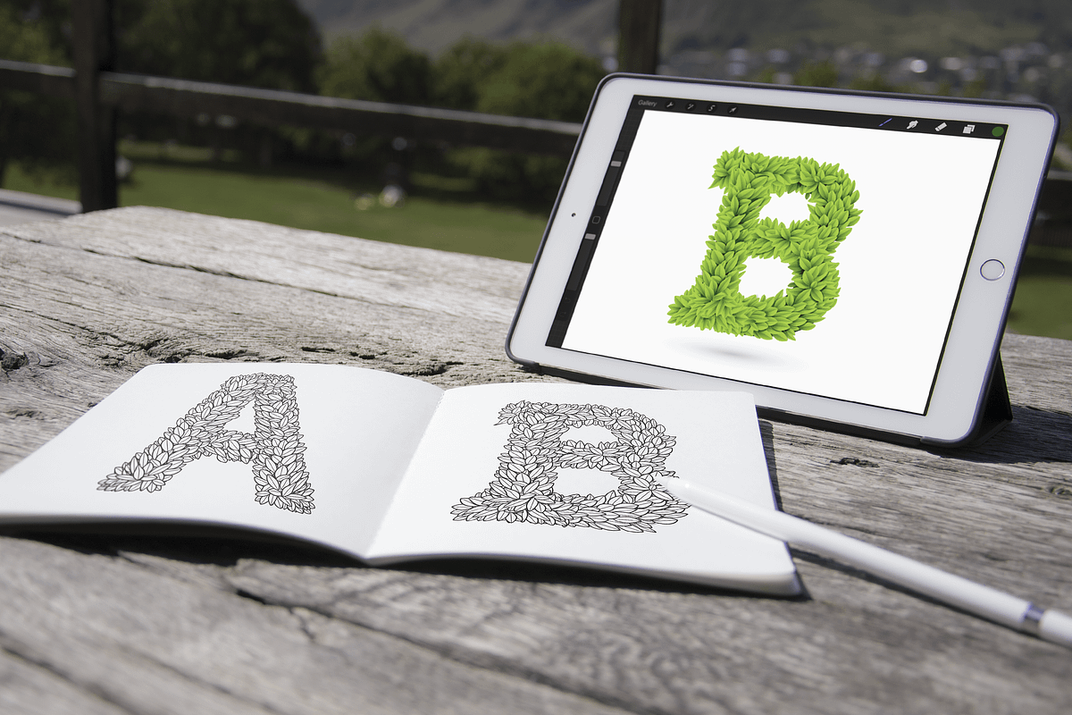 Vector Leaf Alphabet [Vector], an Object Graphic by Chuhastock (Photo 7 of 12)