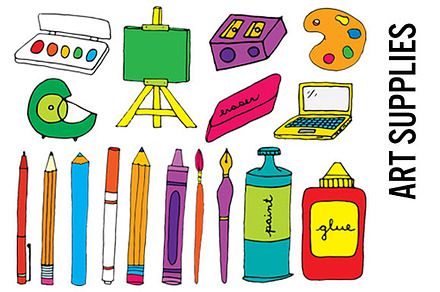 Art Supplies Clip Art - Hi Res PNGs