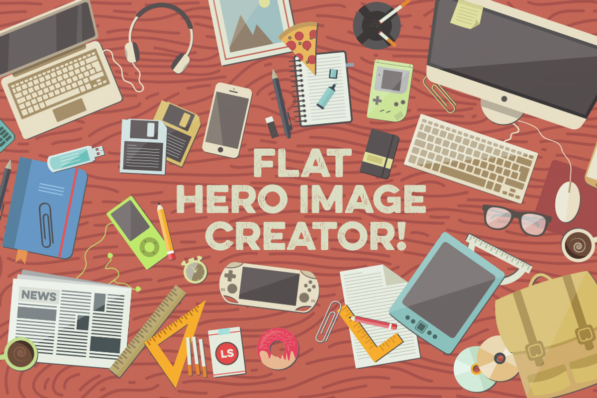 Flat Hero Image Creator