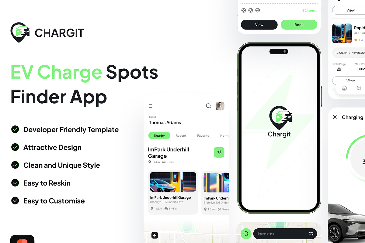 ChargIT: Empower Your Journey, an UI Kit Template by Fluttertop (Photo 5 of 13)