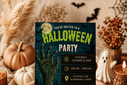 Haunted Halloween Party Invite, an Invitation Template by Arslan (Thumbnail 5 of 5)