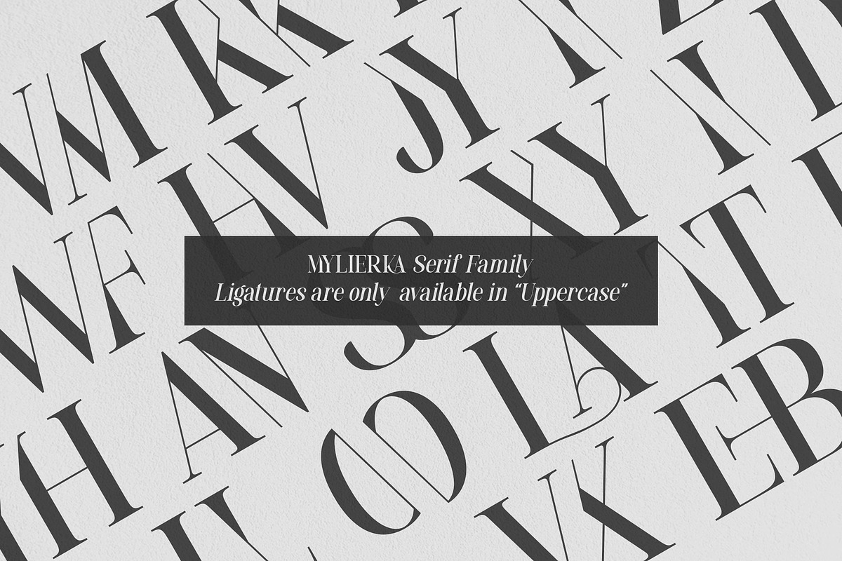 Mylierka - Serif Font (11 Fonts), a Serif Font by Maculinc Type (Photo 3 of 15)