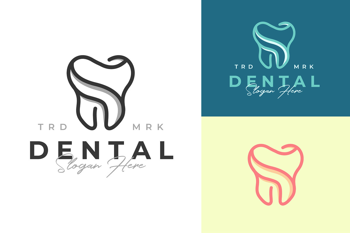 modern simple outline dental logo, a Branding & Logo Template by Lodzrov