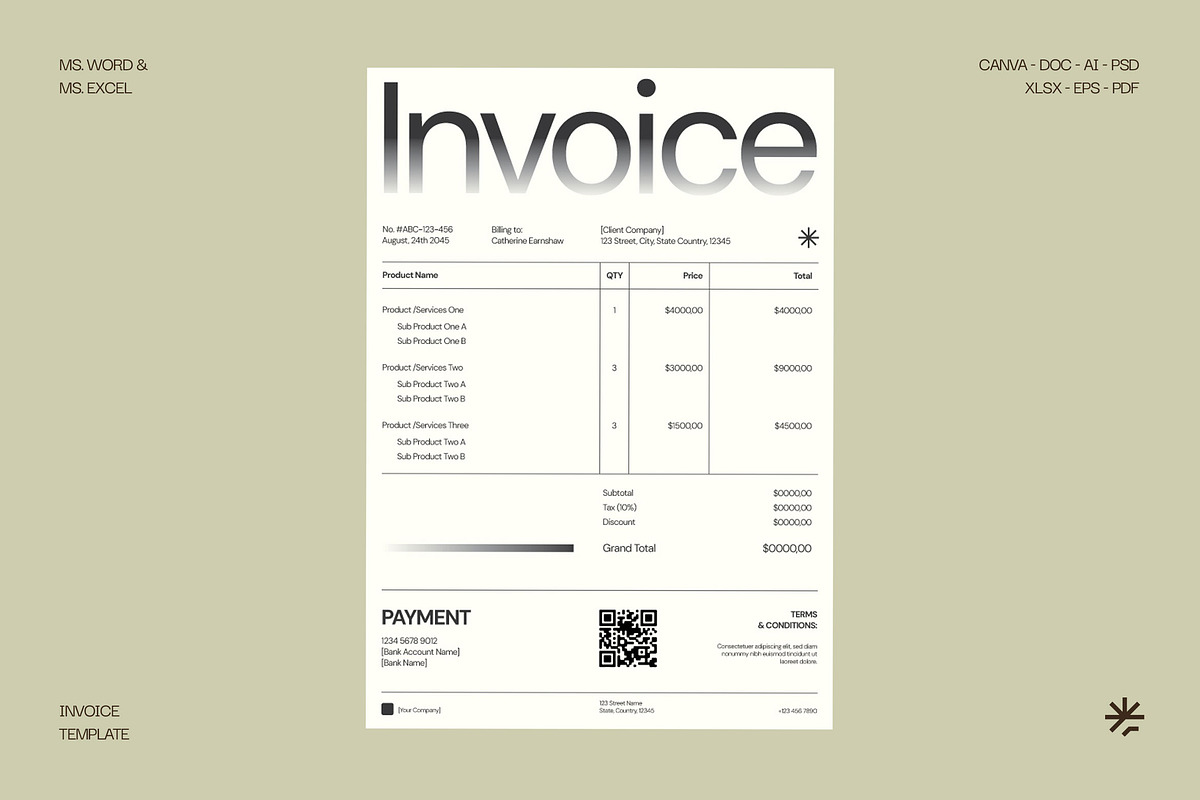 Invoice Template - Gramee, a Stationery Template by fakhroo (Photo 1 of 5)