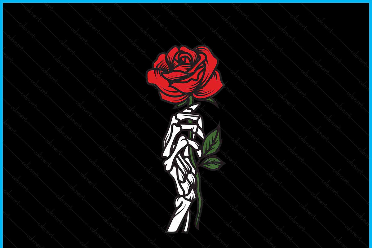 Skeleton Hand Holding A Red Rose, a Graphic by Creativeusart (Photo 2 of 4)