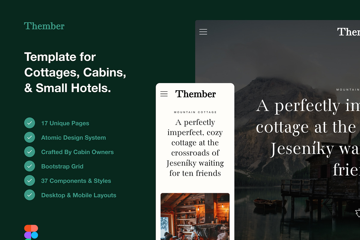Thember - Figma Template for Cabins, an UI Kit Template by Marek Dvorak (Photo 2 of 12)