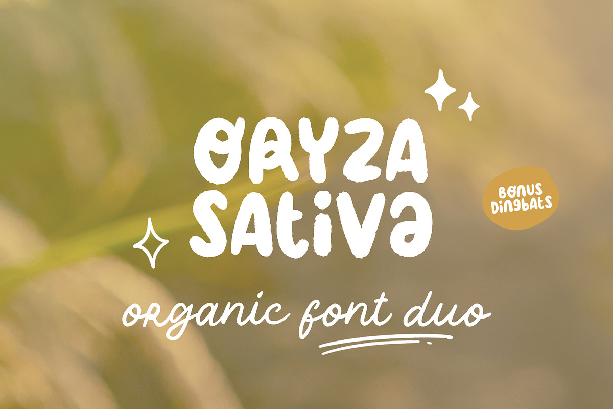 Oryza Sativa - Organic Font Duo, a Font by Orenari (Photo 1 of 15)