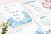 Blue Flower Watercolor Wedding Suite, an Invitation Template by Love Design (Thumbnail 2 of 13)