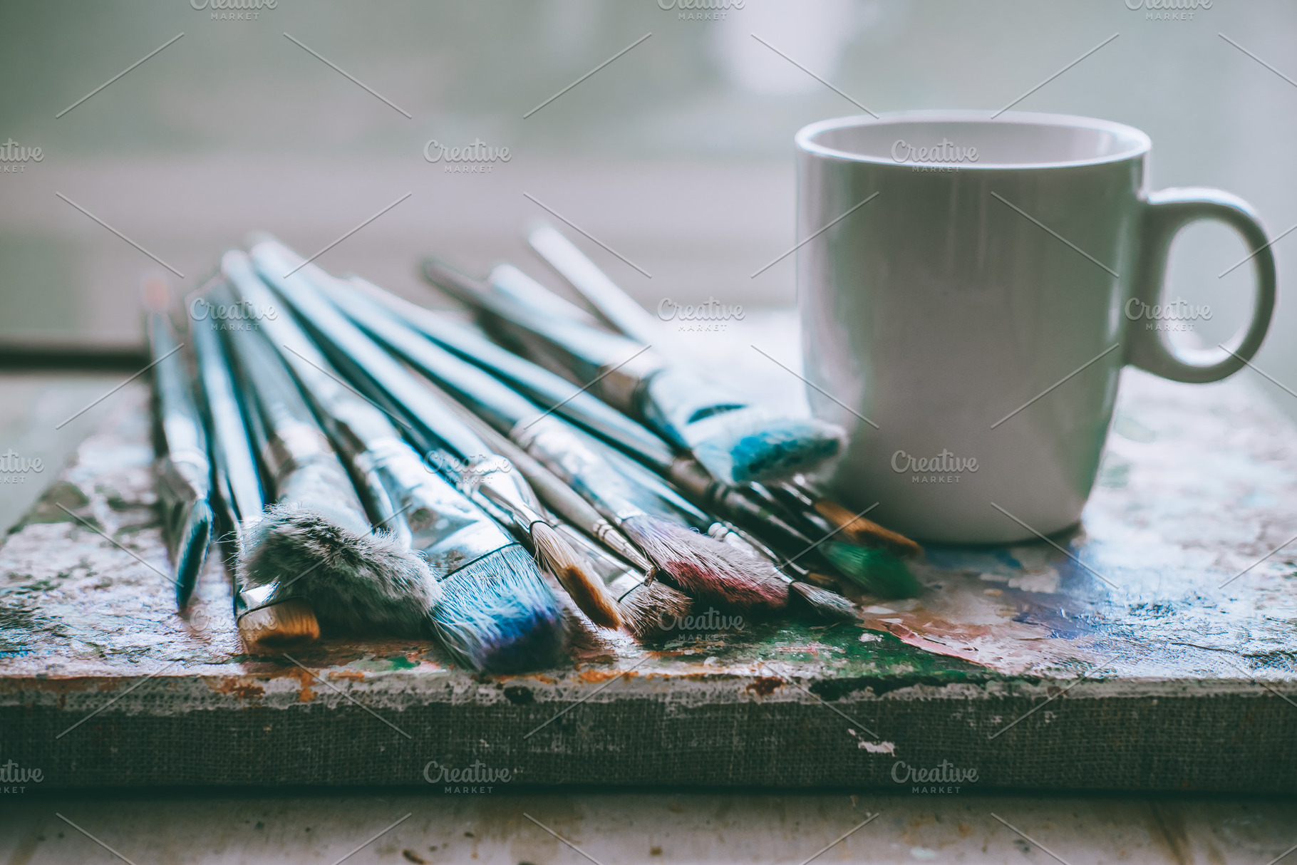 Artistic brushes in the studio, an Arts & Entertainment Photo by Valeryia P.