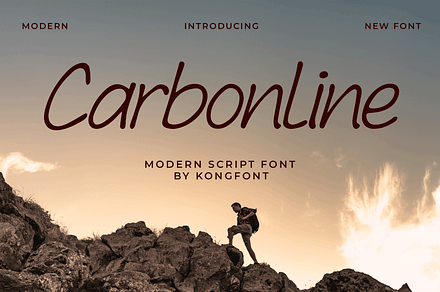 Carbonline – Modern Script Font