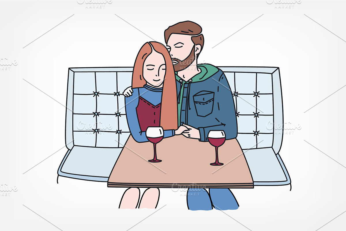 Young couple in cafe, a Food Illustration by Good Studio (Photo 4 of 6)