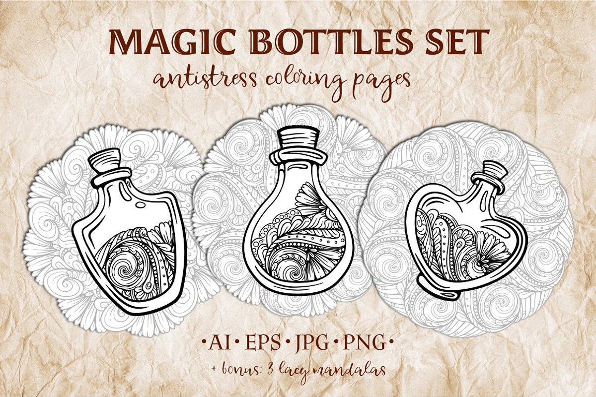 Magic bottles set, an Object Graphic by Graphic Magic (Photo 1 of 6)