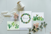 Cacti watercolor, cactus watercolor, an Illustration by SandraGraphicDesign (Thumbnail 5 of 6)