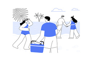 Walking at the beach isolated, a Person Illustration by Visual Generation