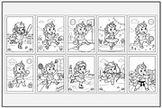 Unicorn Sports Coloring Pages, an Animal Illustration by Lamia Emad (Thumbnail 2 of 5)