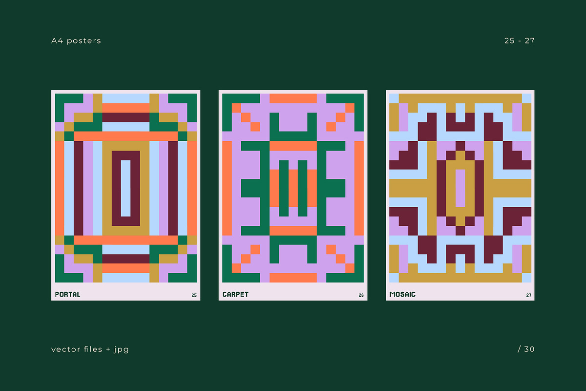Pixel Tiles & Posters, an Object Graphic by Léo Alexandre (Photo 17 of 19)