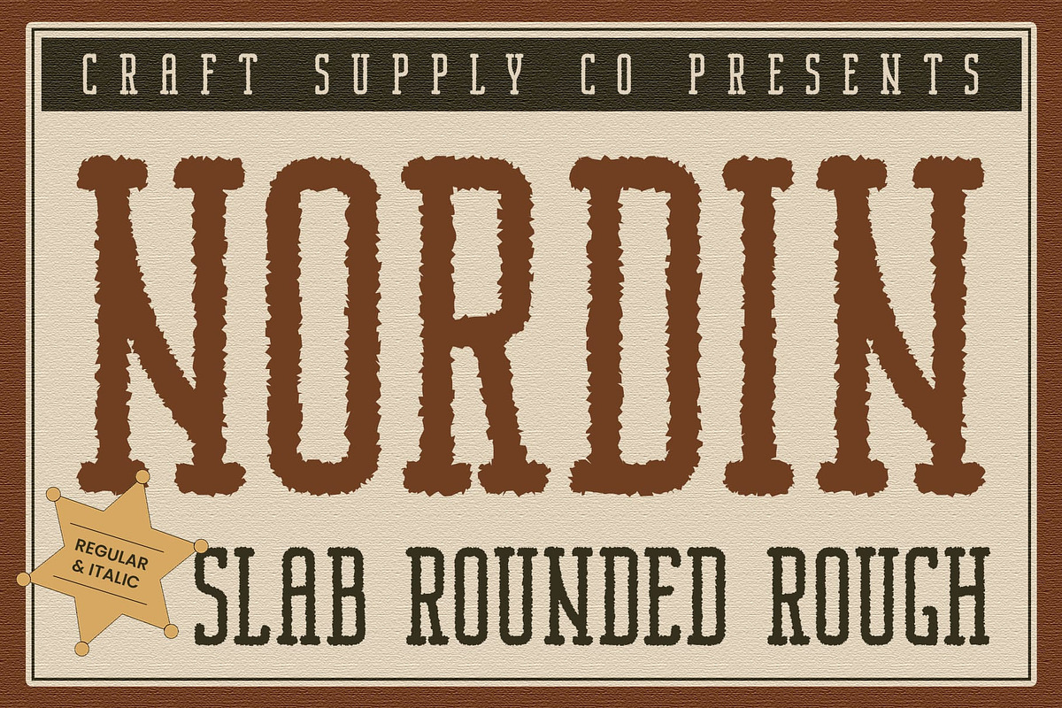 Nordin Slab Rounded Rough, a Slab Serif Font by Craft Supply Co. (Photo 1 of 8)