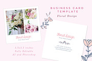 Floral Design Business Card, a Business Card Template by Nordic.Arg (Thumbnail 2 of 2)