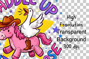 Saddle Up Buttergoose PNG, an Object Illustration by Clipart Bloom (Thumbnail 2 of 3)