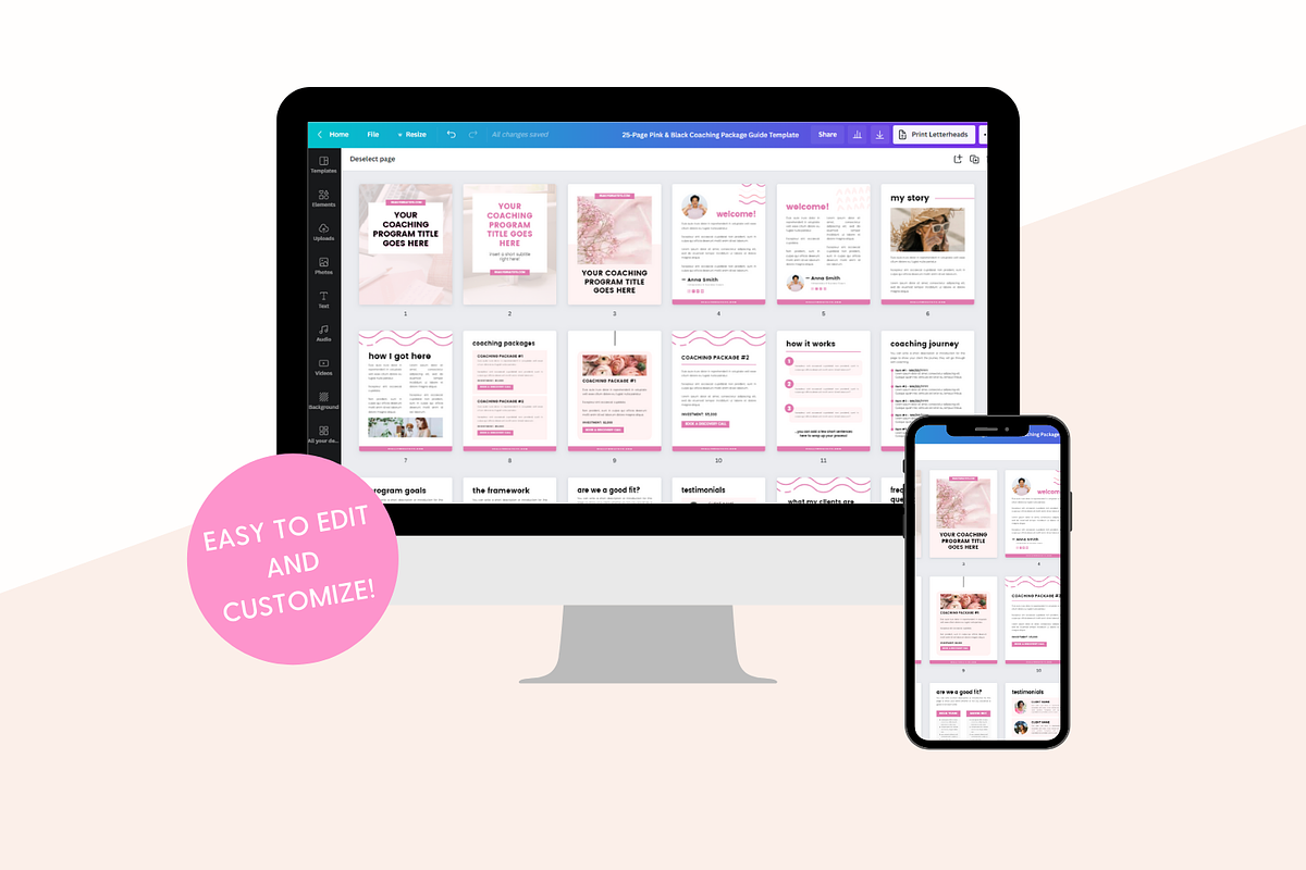 Coaching Package Template | Canva, a Templates & Theme by The Template Lounge (Photo 2 of 7)